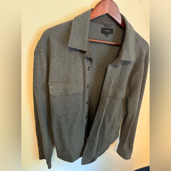 Vince Gray Twill Over Shirt Chore Jacket - M - Medium - Picture 9 of 9